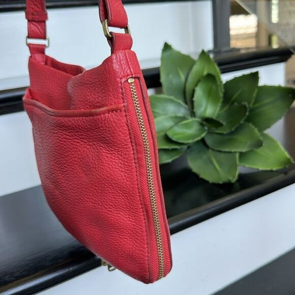 Fossil genuine leather swing bag crossbody shoulder handbag purse expandable - Picture 3 of 14